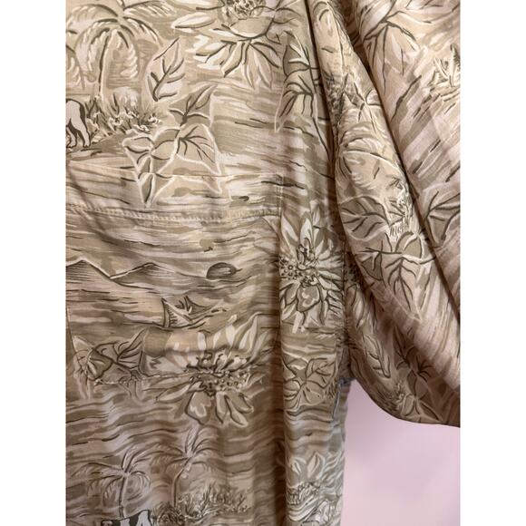 Big Dog Men's Hawaiian Print Button Up Shirt Vintage XL - Picture 4 of 7